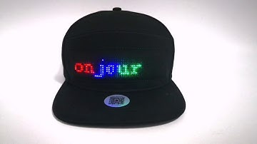 LLFG19001A LED Message Hat With RGB Light 1, Scrolling Message Display LED Cap