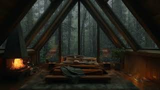 Rain and Fire Tranquility| Melt Away Stress and Fatigue for Sound Sleep