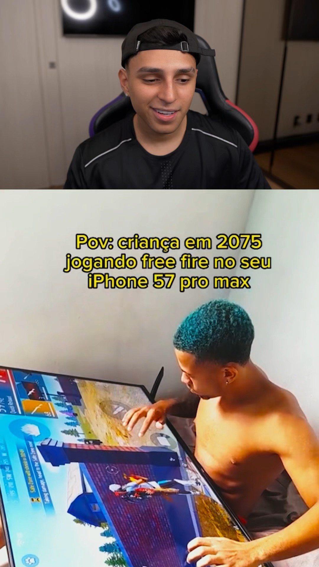 COMO VAMOS JOGAR FREE FIRE EM 2075 ?? #shorts #nobru #freefire