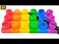 Satisfying Video l How To Make Rainbow Lego With Kinetic Sand &amp; Sticker Cutting ASMR #21