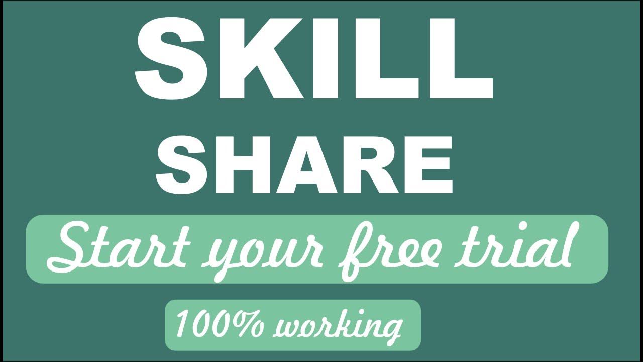 How To Get Skillshare Courses For FREE Skillshare Free Trial 3 Months