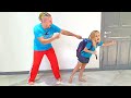 Alice and Dad in funny school stories  for kids