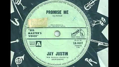 Jay Justin - Promise Me - HMV EA-4447 - (B Side to 'Oh, Please Be Mine')