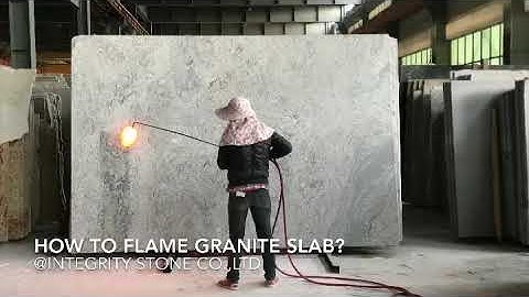 How to flame granite slabs?