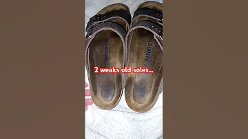 Old Pair Birkenstock Vs A New Pair Comparing Birkenstocks Sandals Shoes Birks 