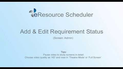 Add & Edit Requirement Status - eRS Project Resource Planning