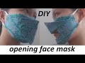 Make a fabric face mask with a window that can be opened easy to drink to eat