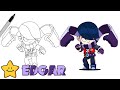 How To Draw EDGAR 🧣 | Brawl Stars | New Free Brawler | Step By Step