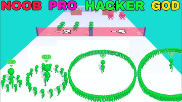 NOOB VS PRO VS HACKER VS GOD in Circles Run
