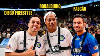 A visão dos dribles de Ronaldinho e Falcão - Jogamos com uma camera no Peito!!