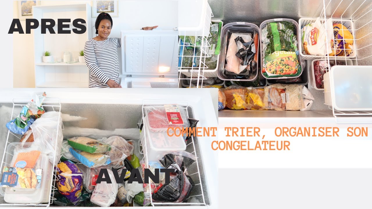 Comment Trier et Organiser son Congélateur Avant et Apres.Freezer  organiser ideas just watch. 