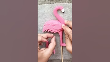 Flamingo 3D Fondant Cake Topper | Standing Flamingo | Fondant Figurine | Samia