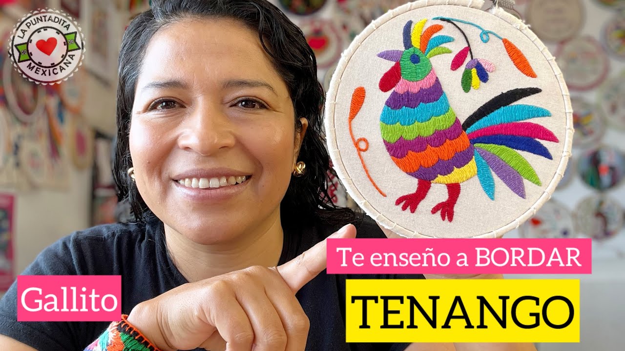 Te enseño a BORDAR el gallito #textiles #bordado #handbroidery #embroidery #tenango #bordadomexicano