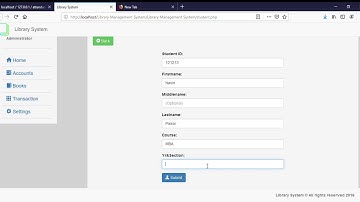 Library Management System in PHP with Source Code