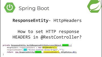 How to set HTTP response HEADERS in @RestController?