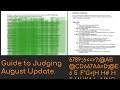 Push Back August Guide to Judging Update