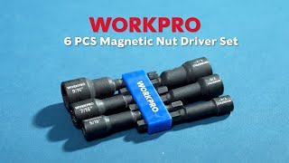 WORKPRO® Tools | 6 PCS Magnetic Nut Driver Set #workpro #tools #handtools