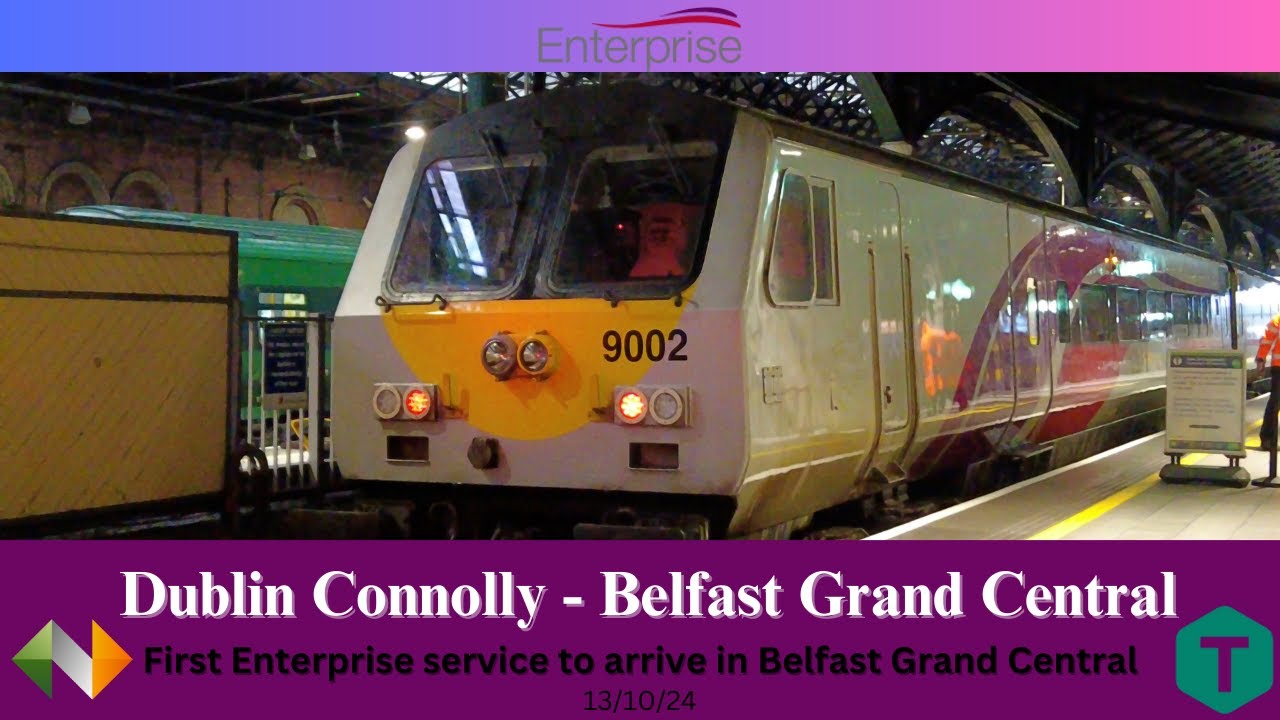 First ever Dublin Connolly - Belfast Grand Central Enterprise service (13/10/24)
