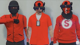 GTA V - 5 Easy Tryhard Outfits Tutorial #89 (Red Outfits 2022)