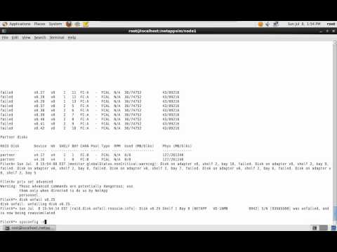 How to unfail a Disk in Data OnTap CLI by Nicholas Lee Fagan
