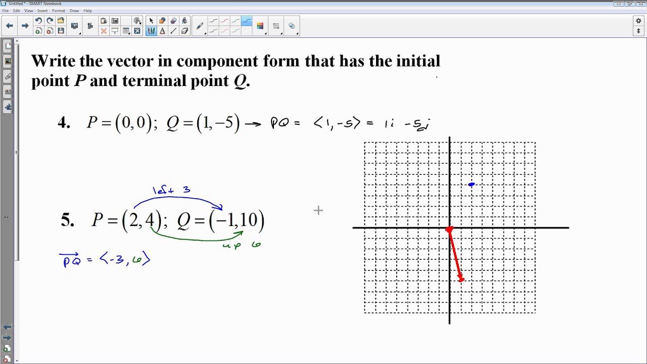 082 Vectors In The Coordinate Plane Youtube