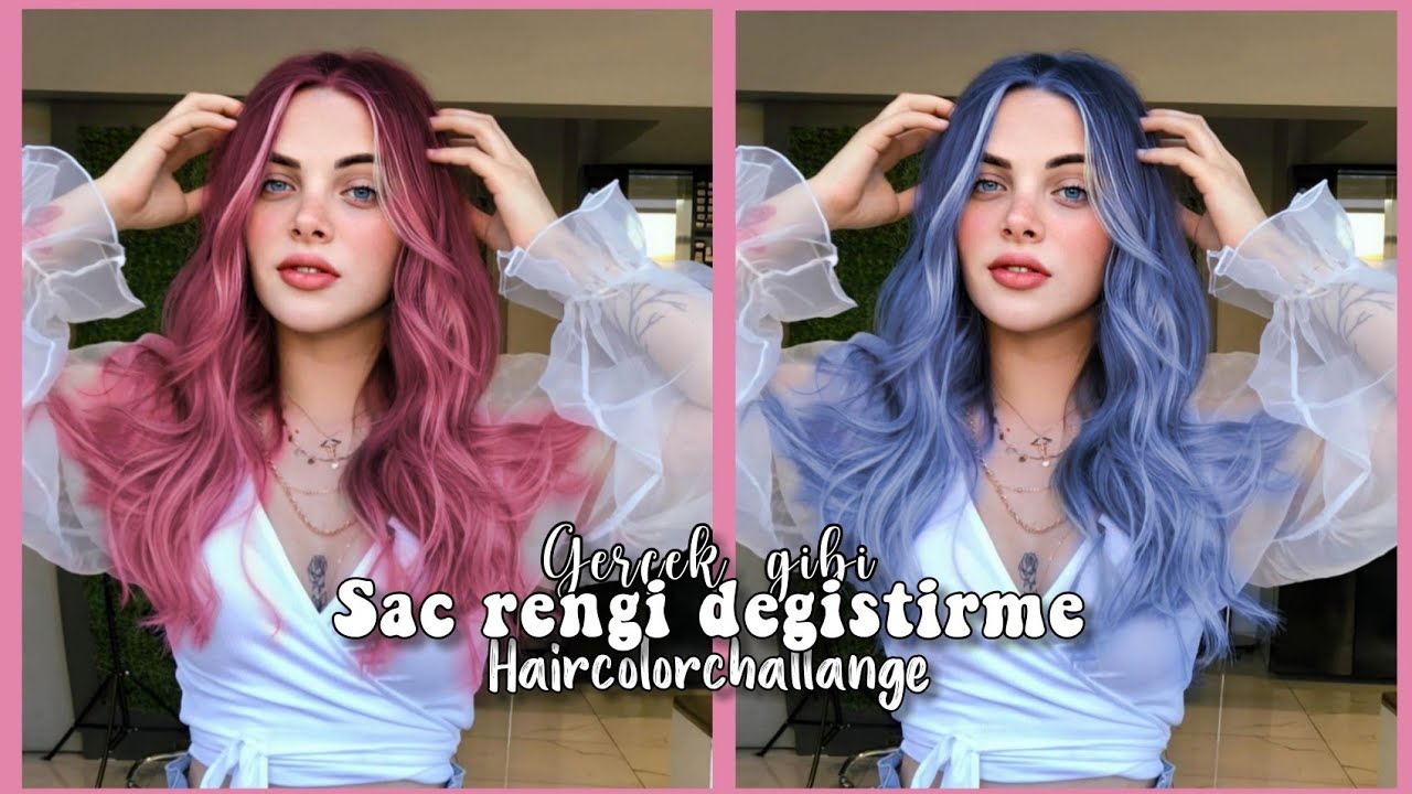 Gercek Gibi Sac Rengi Degistirme Programi Hair Color Change Photoshop Filter Youtube