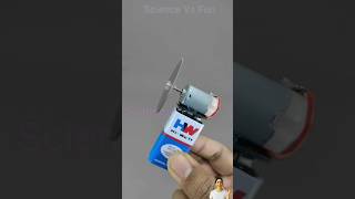 DIY DC Motor Project | Mini Fan Motor Grainder Using 9V Battery #shorts #viral #dcmotor #trending