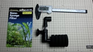 小ささや流用性が気になるスポンジフィルター　LSS研究所 LS-15を徹底採寸
