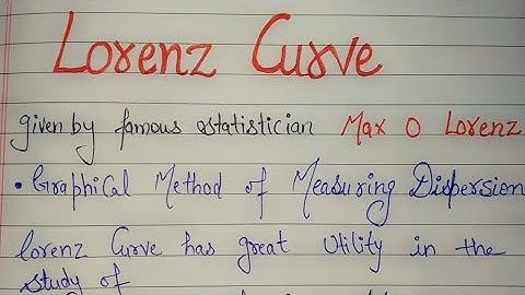 3.12 | Lorenz curve | measures of Dispersion | steps of Lorenz curve | graph of Lorenz curve