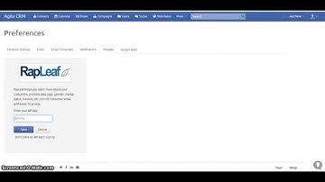 Rapleaf Widget - Agile CRM