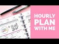 Hourly Plan With Me // Planning in an Hourly Classic Happy Planner to Increase Productivity
