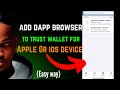 How To Enable Dapp On iPhone Trust Wallet | Add DApp Browser In Trust Wallet Iphone | Easy Hack image