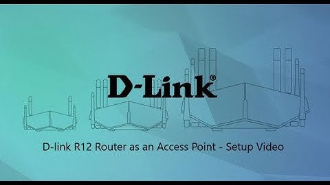 D-Link R12 Router as an Access Point - Setup Video