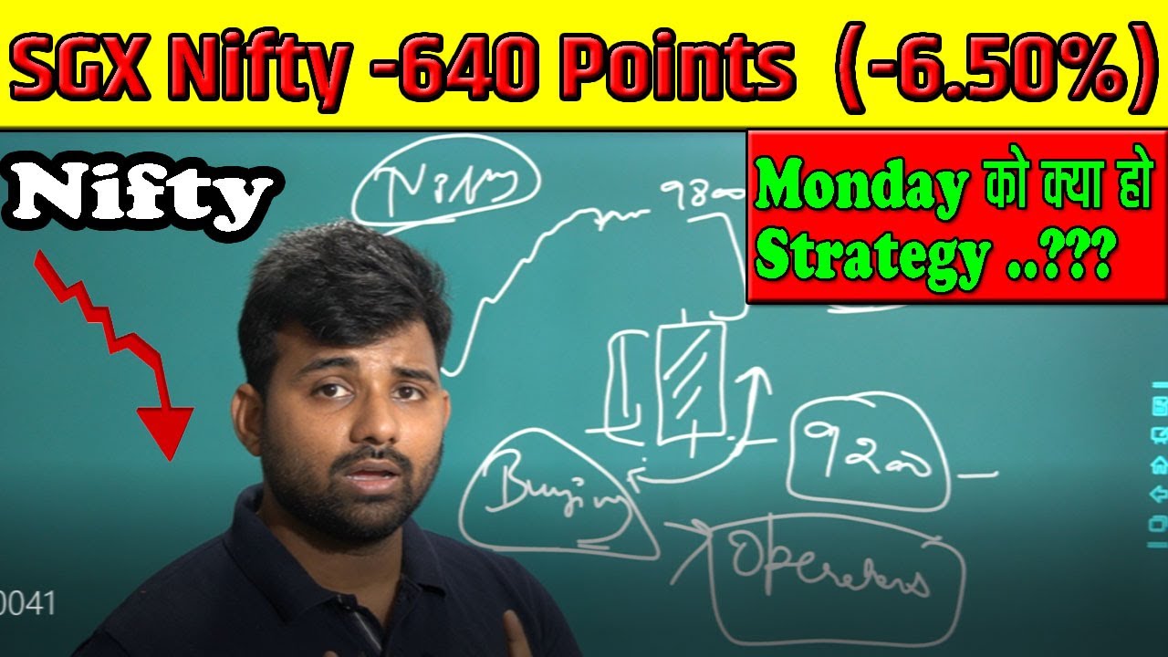 SGX Nifty -640 Points (-6.50%) !!!!Monday को क्या हो ...