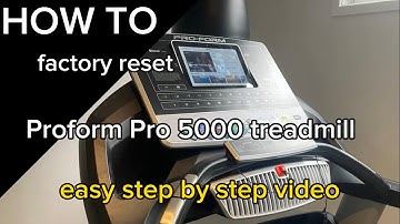 How to factory reset Proform Pro 5000 treadmill - also known as paperclip reset and screen reset