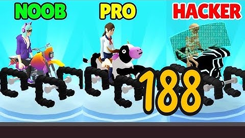 NOOB vs PRO vs HACKER in Scribble Rider ❤️ All Levels Gameplay, NEW Games iOS, Android