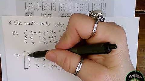 Matrix Solutions to Linear Systems, Gaussian Elimination