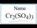 Chromium Compounds and Ions