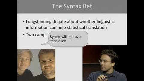 Chris Callison-Burch - Advances to machine translation and language understanding