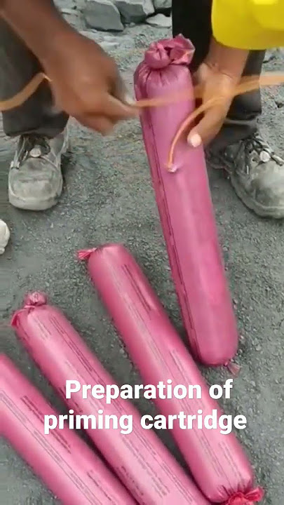 Preparation of priming cartridge #mining #shorts #explosive #blast #priming #cartridge