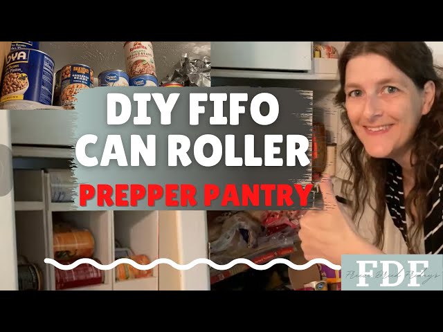 DIY FIFO Canned Food Storage Rack - My Stained Apron