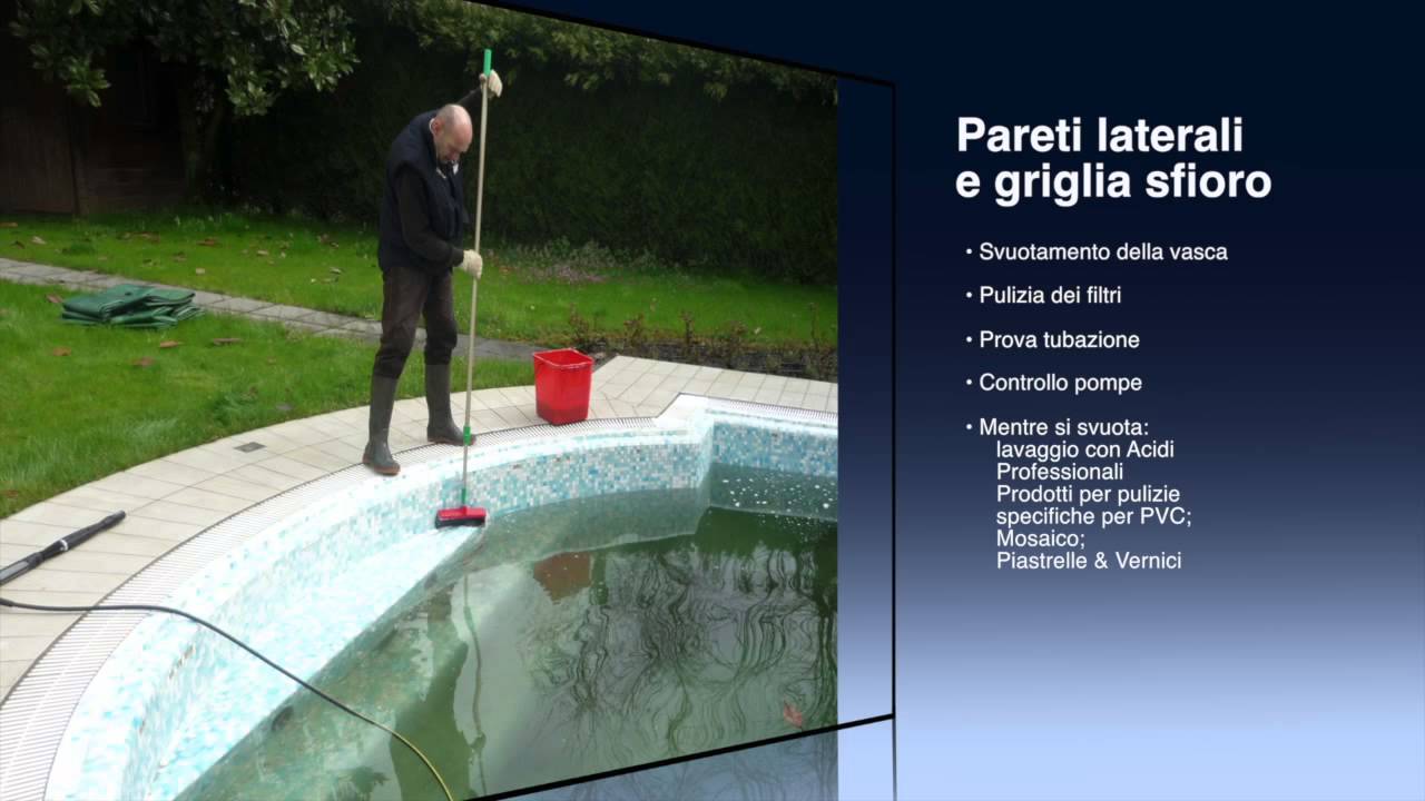 Pulire la piscina..freeline youtube Manutenzione piscina interrata