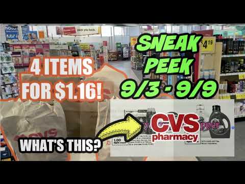 CVS SNEAK PEEK DEALS | BONUS SCENARIO 4 ITEMS FOR $1.16!