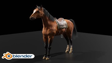 Blender horse modelling timelapse