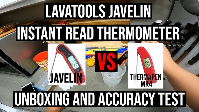 Lavatools PX1D Javelin PRO Duo Ultra Fast Professional Digital Instant Read  Meat Thermometer for Grill and Cooking, 4.5 Probe, Auto-Rotating Backlit