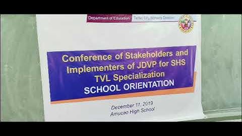 JDVP School Orientation