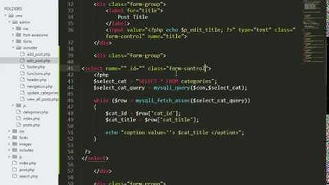 How to fetch Image and Categories in edit Post | Complete CMS in php