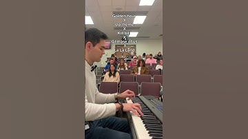 Thumbnail of Playing the illegal mashup for my class project #piano #goldenhour #uptheme