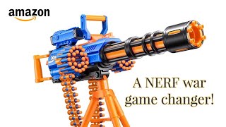 This Nerf style gun is a game changer during any Nerf war! Zuru XSHOT Insanity blaster!