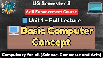 SEC 1 Unit 1 Full Lecture | Basic Computer Concepts Explained | Ranchi University | CS Wali Madam